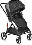 Moni Marbella Verstellbar 3 in 1 Baby Kinderwagen Geeignet für Neugeborene Schwarz 8.4kg