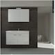 Savvopoulos Шкаф със Мивка със светлина Гланцов Лак Pendant Bathroom Furniture Emily 1 Mdf 100cm: