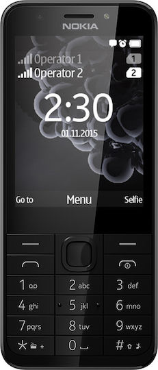 Nokia 230 Dual SIM Κινητό με Κουμπιά (EU) Dark Silver