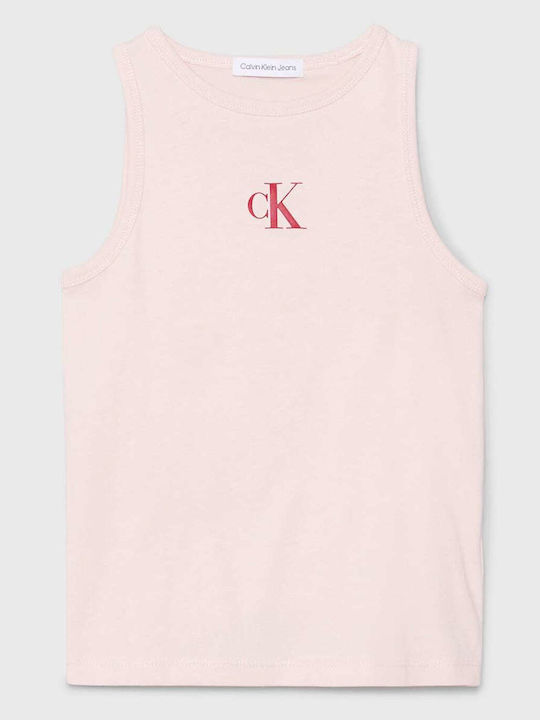 Kids' Shirt Sleeveless Pink Logo