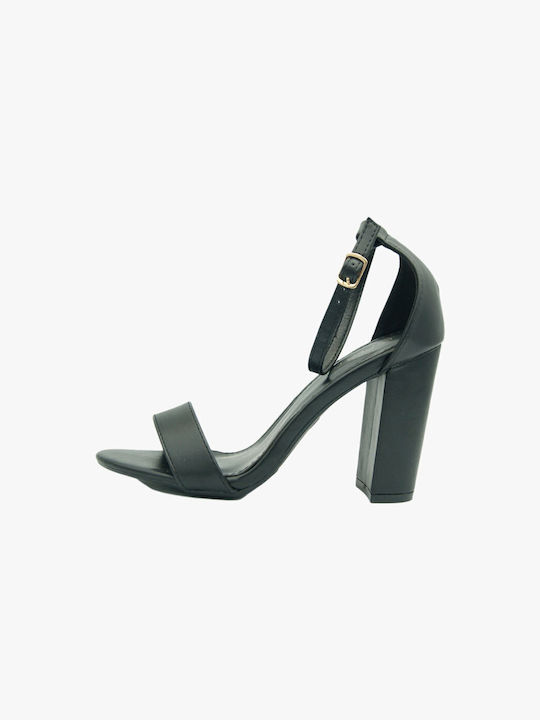 Chunky Heel Sandals Black Lt2236-black