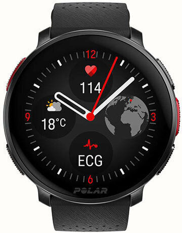Polar Vantage V3 Aluminium 47mm Waterproof Smartwatch with Heart Rate Monitor (S/L Black Rubber Strap)