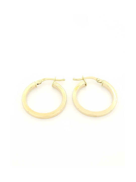 Earrings Hoops made of Gold 14K