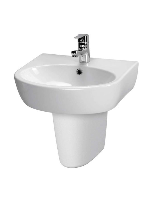 Cersanit Επικαθήμενος Νιπτήρας Πορσελάνης 50x40cm Λευκός