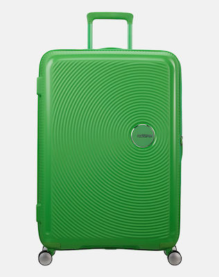 American Tourister Large Travel Suitcase Green with 4 Wheels Height 77cm.
