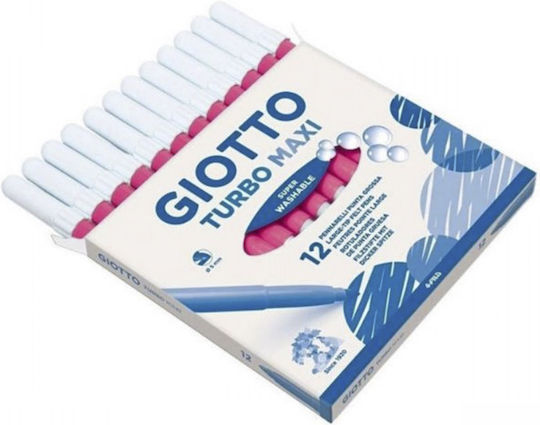 Giotto Turbo Maxi Fuchsie Zeichenmarker Dicke Set 12Stück