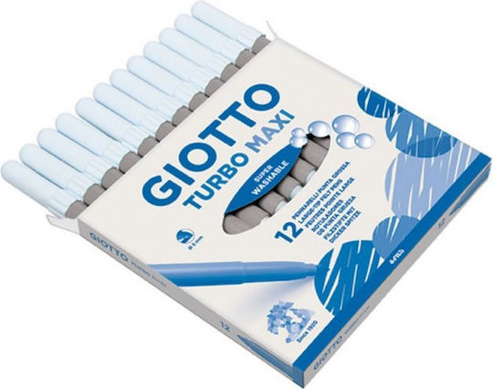 Giotto Turbo Maxi Сив Маркери за рисуване Дебели Комплект 12бр