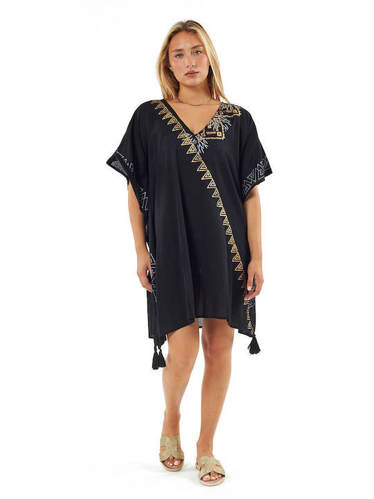 Verde Damen Kaftan Strand black