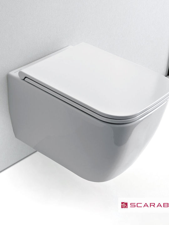 Scarabeo Wall-Mounted Toilet Beige