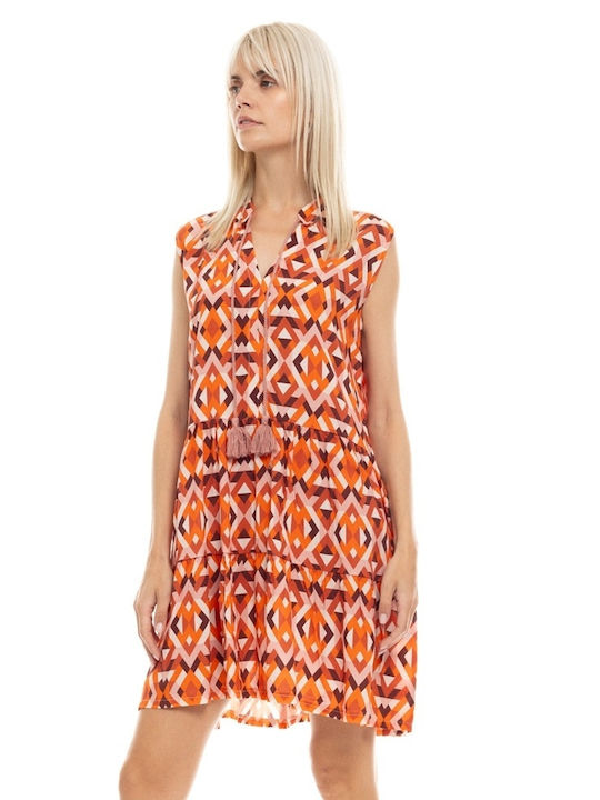 Pink Label Women's Dress Beachwear Orange