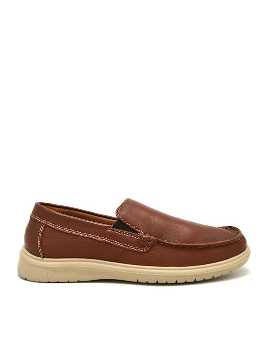 Imac Men's Leather Loafers Tabac Brown