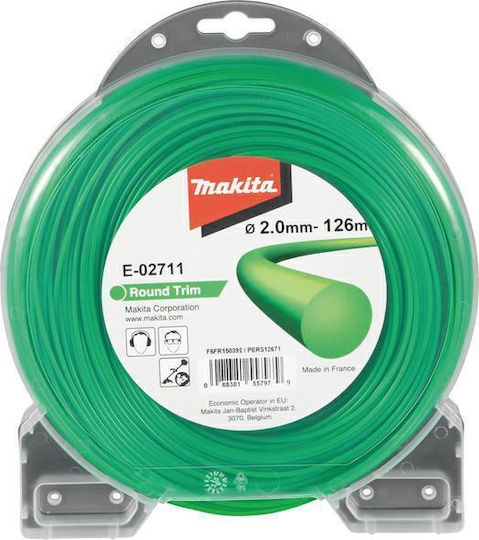 Makita Round Brush Cutter Trimmer Line 2mm 126m E-02711