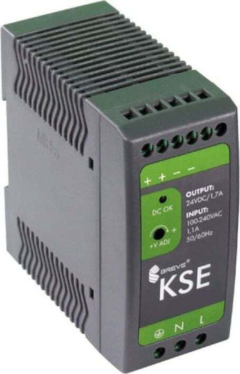 Breve Τροφοδοτικό LED IP20 Ισχύος 40W με Τάση Εξόδου 1V