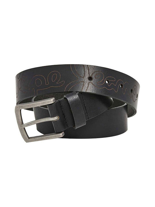 Pepe Jeans Men's Leather Belt Black