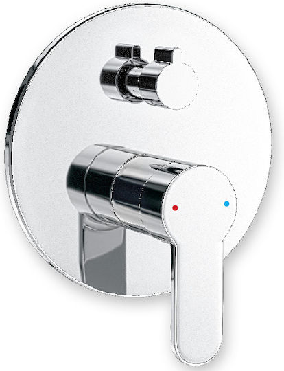 DuscheLine Built-in Faucet Mixer for Shower Silver