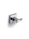 Gedy Double Wall-Mounted Bathroom Hook Silver