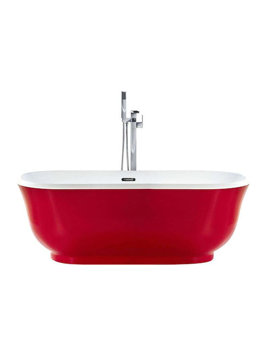 Beliani Freistehende Badewanne Acryl 170x77cm