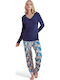 PijaMood Winter Women's Pyjama Set Blue