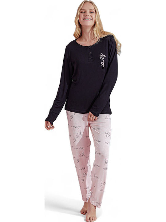 PijaMood Winter Women's Pyjama Set Black