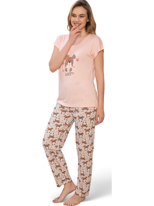 PijaMood Summer Women's Pyjama Set Orange