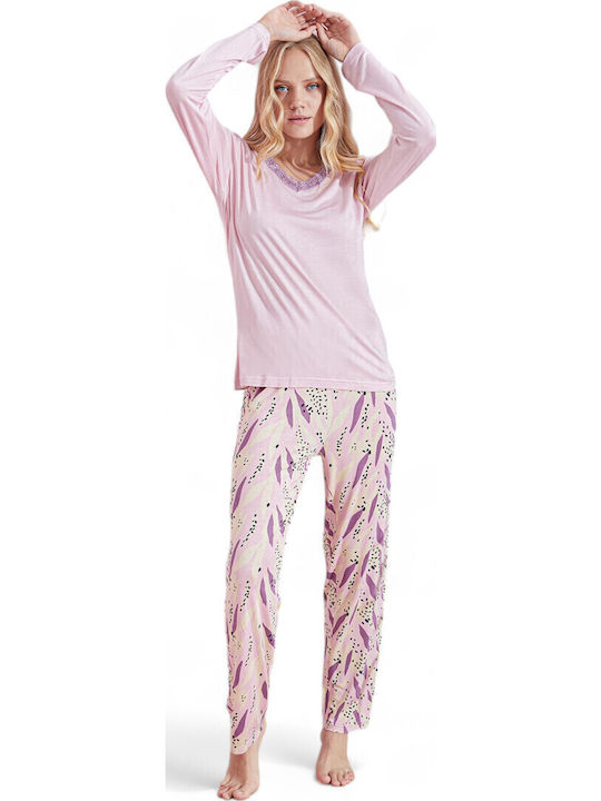 PijaMood Winter Women's Pyjama Set Pink