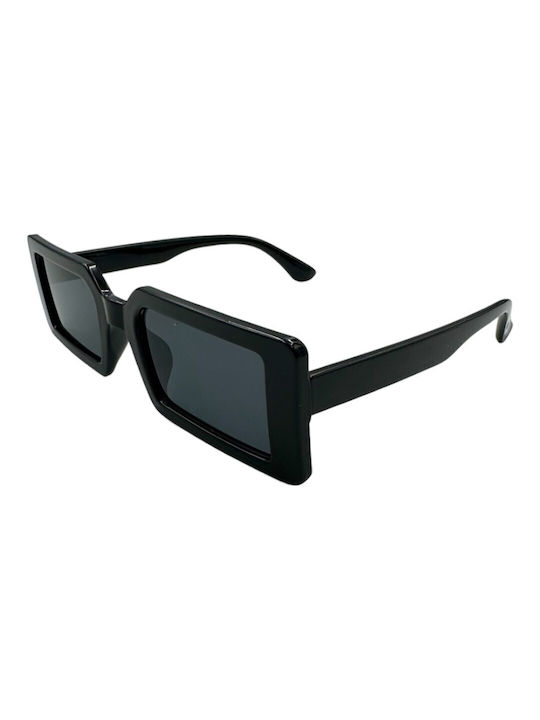 V-store Sunglasses with Black Plastic Frame and Black Lens 5007BLACK