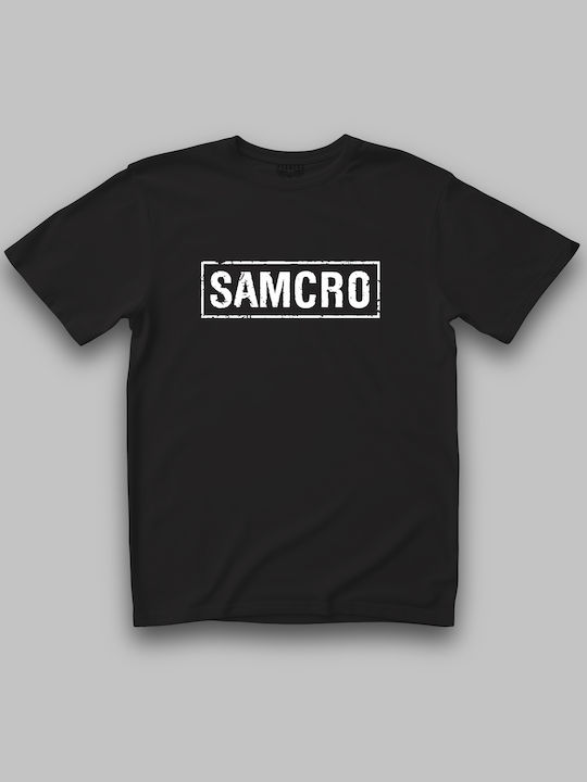 Black Shirt Sons Anarchy Samcro White