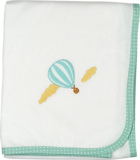 Baby Star Air Balloon Σελτεδάκι Χασέ Λευκό 80x80εκ.