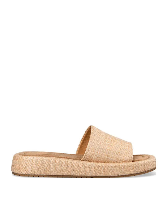 Envie Shoes Women's Flat Sandals in Beige Color