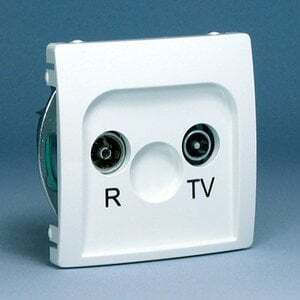 Kontakt-Simon TV Antenna Socket Terminal in White color BMZAR1 1.01 11