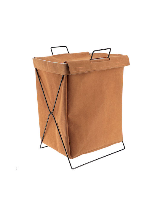 Spitishop Laundry Basket Fabric with Cap 35x30x53cm Brown