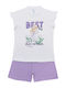 Pretty Baby Kinder Schlafanzug Sommerlich white