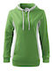 Women's Sweatshirt Hooded Green