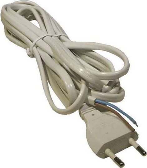 Emos Καλώδιο Ρεύματος με Διατομή 2x0.75mm² σε Λευκό Χρώμα 1m