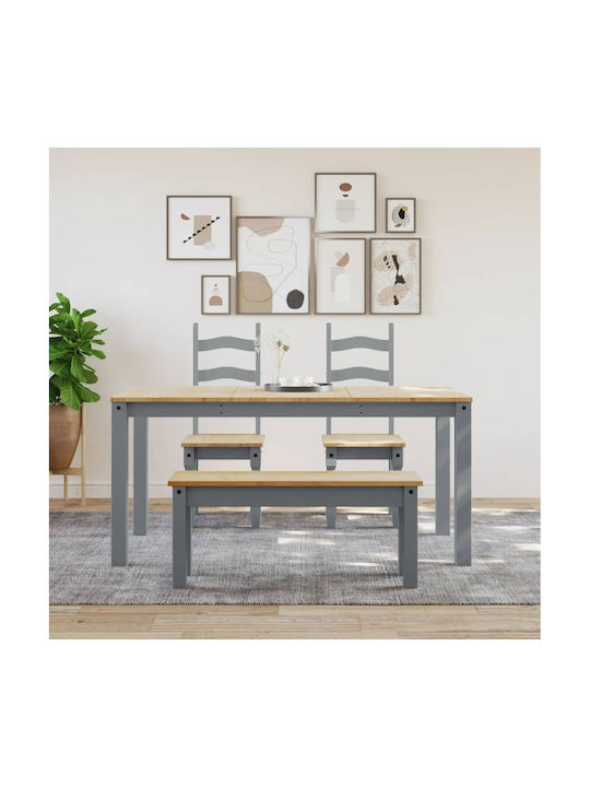 Табуретка За кухня Дърво Сив 105x30x45бр
