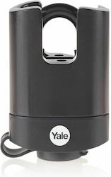 Yale Padlock Brass with Key Black 1pcs