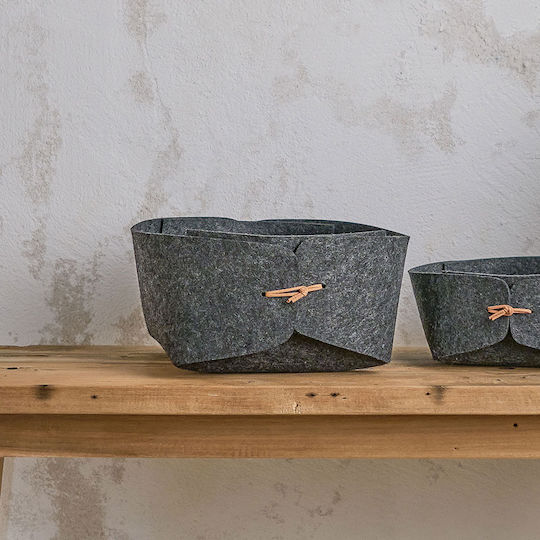 Storage Basket Fabric Gray 19x19x11.5cm 1pcs