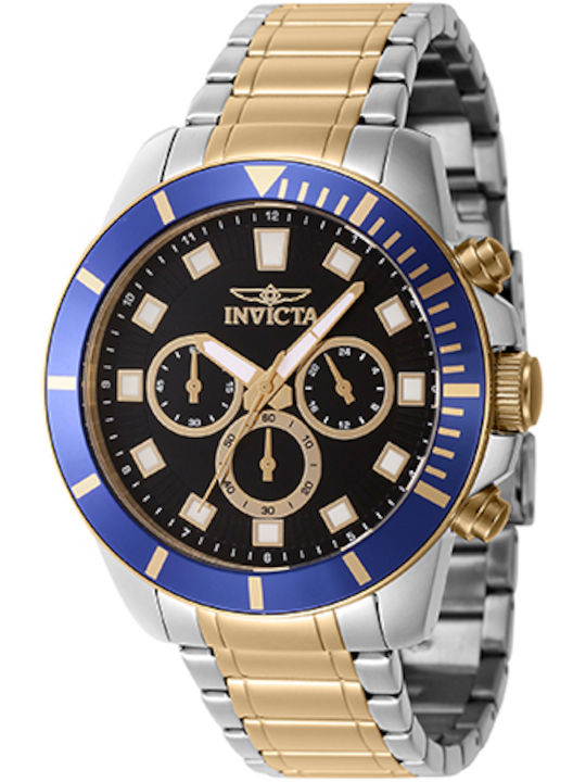 Invicta Men's Watch Chronograph Battery with Silver Metal Bracelet