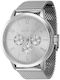 Invicta Specialty Ανδρικό Ρολόι 44mm Χρονογράφος Μπαταρίας με Ασημί Μεταλλικό Μπρασελέ