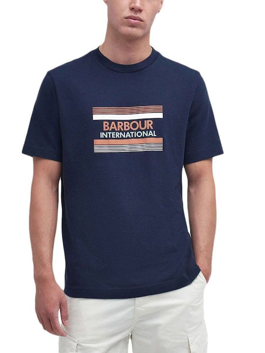 Barbour Herren T-Shirt Kurzarm White- Blue- Orange