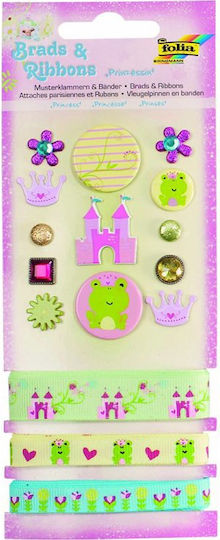Folia Stickers Ribbons-decorative With Split Pin Princess