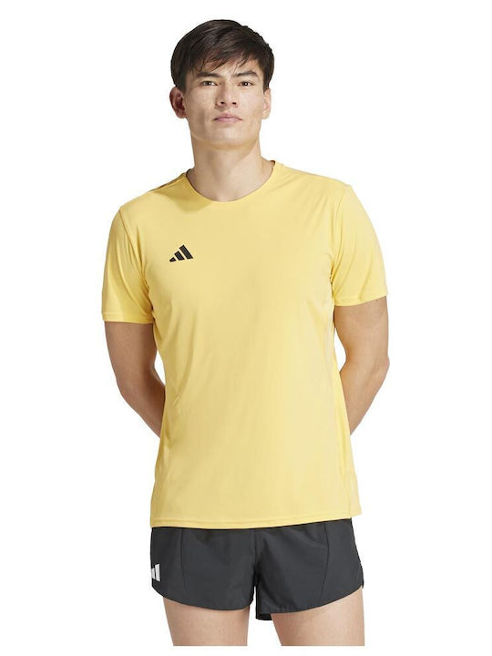 Adidas Adizero Herren Sport T-Shirt Kurzarm Gelb