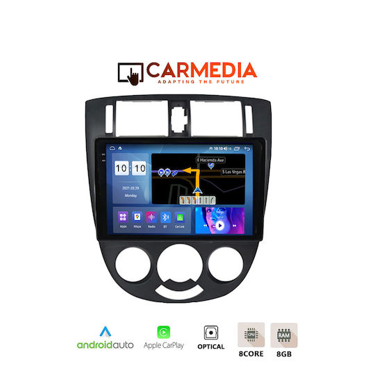 Carmedia Car Audio System 2 DIN Bluetooth USB WiFi GPS Apple CarPlay Android Auto with 10.36 Inch Touch Screen
