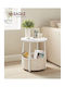 Round White Wooden Side Coffee Table W45xL45xH50cm