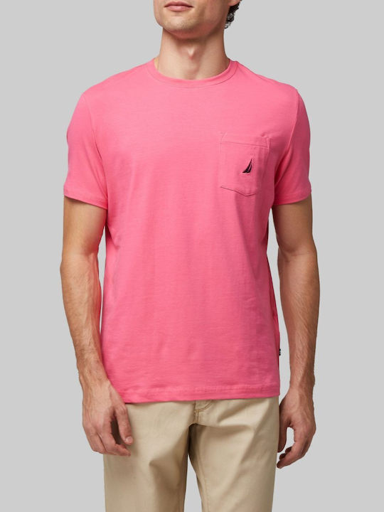 Nautica Men's Short Sleeve T-shirt Pink