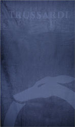 Trussardi Jeans Men's Beach Towel Blue Tru2mtw01_bl14darkb