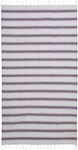 Beach Towel Pestemal Cotton White-Purple 90x180cm Ble 5-46-509-0032