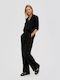S.Oliver Women's Linen Trousers Black