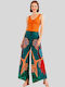 Moutaki Γυναικεία Υφασμάτινη Παντελόνα Πρασινο