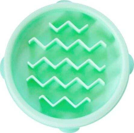 Bol pentru hrănire lentă a câinilor Outward Hound, plastic, verde